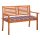 WOWONA 2-Sitzer-Gartenbank mit Auflage 120 cm Massivholz Eukalyptus