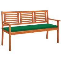 vidaXL 3-Sitzer-Gartenbank mit Auflage 150 cm Massivholz...