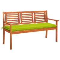 vidaXL 3-Sitzer-Gartenbank mit Auflage 150 cm Massivholz...