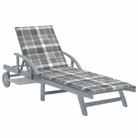 vidaXL Sonnenliege mit Auflage Akazie Massivholz