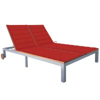 vidaXL 2-Personen-Sonnenliege mit Auflage Akazie...