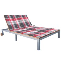 vidaXL 2-Personen-Sonnenliege mit Auflage Akazie...