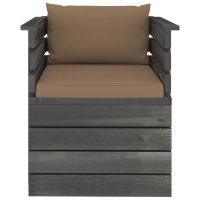vidaXL Gartensessel mit Kissen Kiefernholz