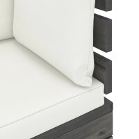 vidaXL Garten-Palettensofa 2-Sitzer mit Kissen Kiefer Massivholz