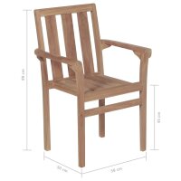 WOWONA Gartenst?hle 2 Stk. mit Roten Kissen Teak Massivholz