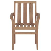 WOWONA Gartenst?hle 2 Stk. mit Roten Kissen Teak Massivholz