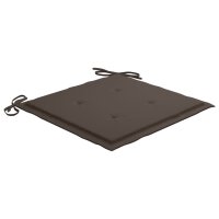 vidaXL Gartenst&uuml;hle 2 Stk. mit Taupe Kissen Teak Massivholz