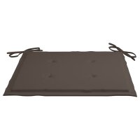 vidaXL Gartenst&uuml;hle 2 Stk. mit Taupe Kissen Teak Massivholz