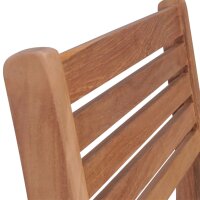 vidaXL Gartenst&uuml;hle 2 Stk. mit Grauen Kissen Massivholz Teak