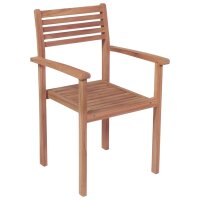 vidaXL Gartenst&uuml;hle 2 Stk. mit Beige Kissen Massivholz Teak