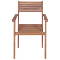 vidaXL Gartenst&uuml;hle 2 Stk. mit Beige Kissen Massivholz Teak