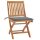 vidaXL Gartenstühle 2 Stk. mit Grauen Kissen Teak Massivholz