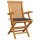 vidaXL Gartenstühle mit Anthrazit Kissen 2 Stk. Massivholz Teak