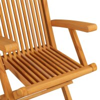vidaXL Gartenstühle mit Weinroten Kissen 6 Stk. Massivholz Teak