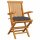 vidaXL Gartenstühle mit Anthrazit Kissen 6 Stk. Massivholz Teak