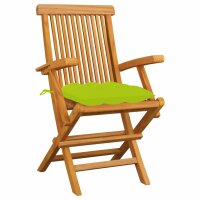 vidaXL Gartenstühle mit Hellgrünen Kissen 6...