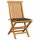 vidaXL Gartenstühle mit Taupe Kissen 4 Stk. Teak Massivholz