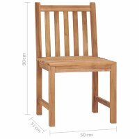 vidaXL Gartenst&uuml;hle 2 Stk. mit Kissen Massivholz Teak