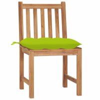 vidaXL Gartenst&uuml;hle 2 Stk. mit Kissen Massivholz Teak