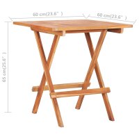 vidaXL 3-tlg. Bistroset mit Taupe Kissen Massivholz Teak