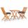 vidaXL 3-tlg. Bistro-Set mit Anthrazit Kissen Massivholz Teak