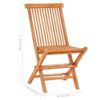 vidaXL 3-tlg. Bistro-Set mit Hellblauen Kissen Massivholz Teak