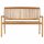 vidaXL Stapelbare Gartenbank mit Auflage 128,5 cm Massivholz Teak