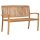 vidaXL Stapelbare Gartenbank mit Auflage 128,5 cm Massivholz Teak