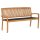 vidaXL Stapelbare Gartenbank mit Auflage 159 cm Massivholz Teak