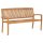 vidaXL Stapelbare Gartenbank mit Auflage 159 cm Massivholz Teak