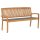 vidaXL Stapelbare Gartenbank mit Auflage 159 cm Massivholz Teak
