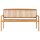 vidaXL Stapelbare Gartenbank mit Auflage 159 cm Massivholz Teak