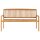 vidaXL Stapelbare Gartenbank mit Auflage 159 cm Massivholz Teak