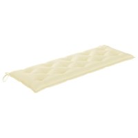 vidaXL Stapelbare Gartenbank mit Auflage 159 cm...
