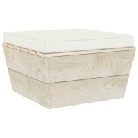 vidaXL Garten-Paletten-Hocker mit Kissen...
