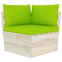 vidaXL Garten-Palettensofa 2-Sitzer mit Kissen Fichtenholz