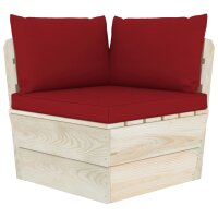 vidaXL Garten-Palettensofa 3-Sitzer mit Kissen Fichtenholz