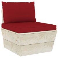 vidaXL Garten-Palettensofa 3-Sitzer mit Kissen Fichtenholz