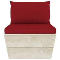 vidaXL Garten-Palettensofa 3-Sitzer mit Kissen Fichtenholz