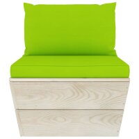 vidaXL Garten-Palettensofa 3-Sitzer mit Kissen Fichtenholz