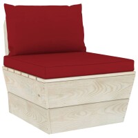 vidaXL Garten-Palettensofa 4-Sitzer mit Kissen Fichtenholz