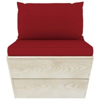 vidaXL Garten-Palettensofa 4-Sitzer mit Kissen Fichtenholz