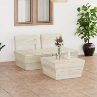 vidaXL 3-tlg. Garten-Paletten-Lounge-Set...