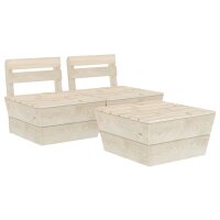 vidaXL 3-tlg. Garten-Paletten-Lounge-Set...