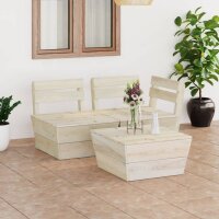 vidaXL 3-tlg. Garten-Paletten-Lounge-Set...