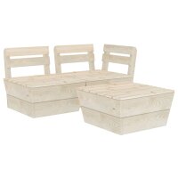 vidaXL 3-tlg. Garten-Paletten-Lounge-Set...