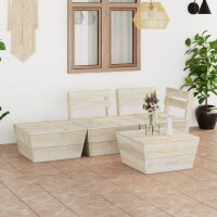 vidaXL 4-tlg. Garten-Paletten-Lounge-Set Impr&auml;gniertes Fichtenholz