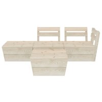 vidaXL 4-tlg. Garten-Paletten-Lounge-Set Impr&auml;gniertes Fichtenholz