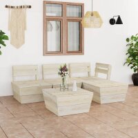 vidaXL 5-tlg. Garten-Paletten-Lounge-Set Impr&auml;gniertes Fichtenholz