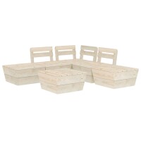 vidaXL 6-tlg. Garten-Paletten-Lounge-Set Impr&auml;gniertes Fichtenholz